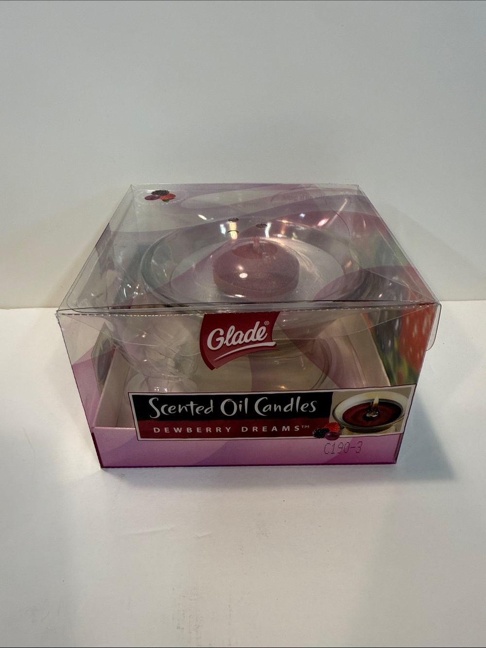 Glade Scented Oil Candle Glass Holder & 1 Scented Oil Candle Dewberry Dream 2005